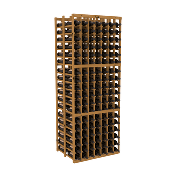InstaCellar - 7 Column Double Deep Rack in Knotty Alder Oak stained without WineSafe™ Satin Sealant