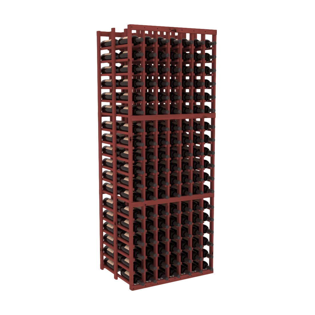 InstaCellar - 7 Column Double Deep Rack in Knotty Alder Cherry stained without WineSafe™ Satin Sealant