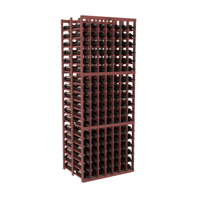 InstaCellar - 7 Column Double Deep Rack in Knotty Alder Cherry stained with WineSafe™ Satin Sealant