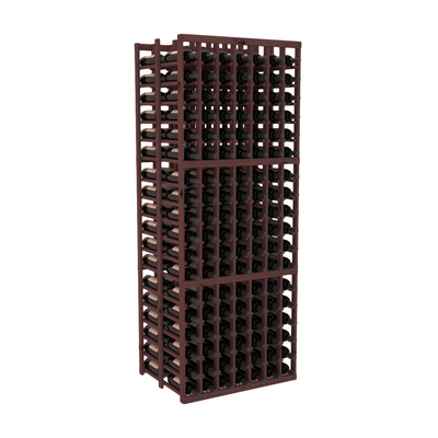 InstaCellar - 7 Column Double Deep Rack in Knotty Alder Walnut stained without WineSafe™ Satin Sealant