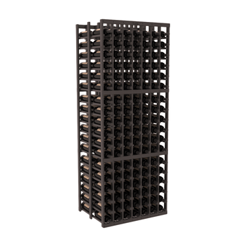 InstaCellar - 7 Column Double Deep Rack in Knotty Alder Black stained with WineSafe™ Satin Sealant