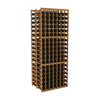 InstaCellar - 7 Column Double Deep Rack in Grand Mahogany Oak stained without WineSafe™ Satin Sealant