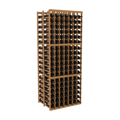 InstaCellar - 7 Column Double Deep Rack in Grand Mahogany Oak stained with WineSafe™ Satin Sealant