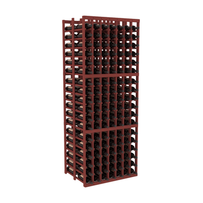 InstaCellar - 7 Column Double Deep Rack in Grand Mahogany Cherry stained without WineSafe™ Satin Sealant