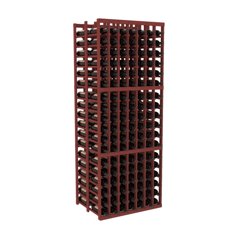 InstaCellar - 7 Column Double Deep Rack in Grand Mahogany Cherry stained without WineSafe™ Satin Sealant