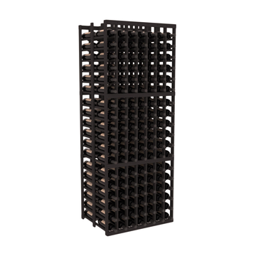 InstaCellar - 7 Column Double Deep Rack in Grand Mahogany Black stained without WineSafe™ Satin Sealant