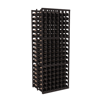 InstaCellar - 7 Column Double Deep Rack in Grand Mahogany Black stained without WineSafe™ Satin Sealant
