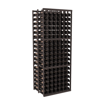 InstaCellar - 7 Column Double Deep Rack in Grand Mahogany Black stained with WineSafe™ Satin Sealant