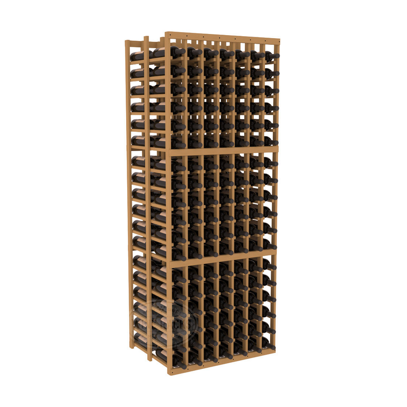 InstaCellar - 7 Column Double Deep Rack in Ponderosa Pine Oak stained without WineSafe™ Satin Sealant