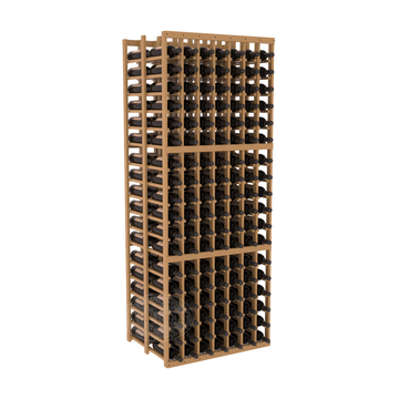 InstaCellar - 7 Column Double Deep Rack in Ponderosa Pine Oak stained with WineSafe™ Satin Sealant