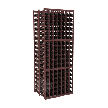 InstaCellar - 7 Column Double Deep Rack in Ponderosa Pine Walnut stained without WineSafe™ Satin Sealant