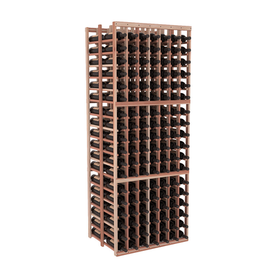 InstaCellar - 7 Column Double Deep Rack in Premium Redwood Unstained without WineSafe™ Satin Sealant