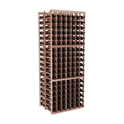 InstaCellar - 7 Column Double Deep Rack in Premium Redwood Unstained with WineSafe™ Satin Sealant
