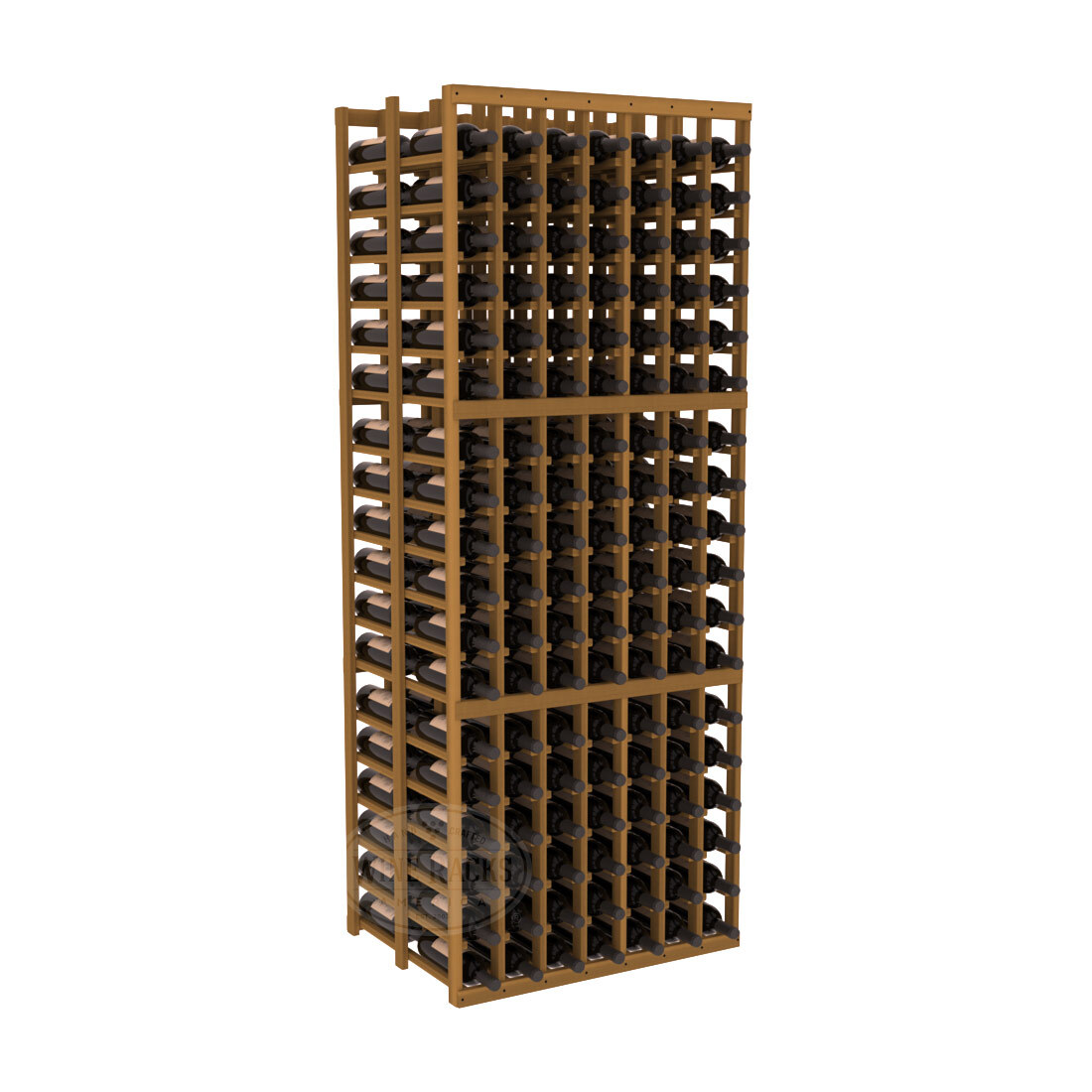 InstaCellar - 7 Column Double Deep Rack in Premium Redwood Oak stained without WineSafe™ Satin Sealant