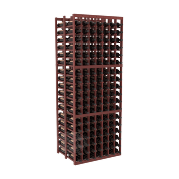 InstaCellar - 7 Column Double Deep Rack in Premium Redwood Cherry stained with WineSafe™ Satin Sealant