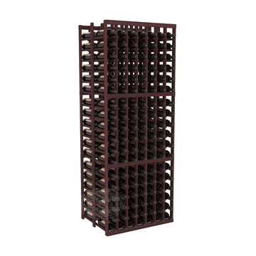 InstaCellar - 7 Column Double Deep Rack in Premium Redwood Walnut stained without WineSafe™ Satin Sealant