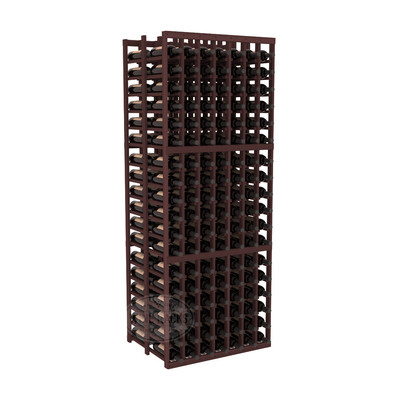 InstaCellar - 7 Column Double Deep Rack in Premium Redwood Walnut stained without WineSafe™ Satin Sealant