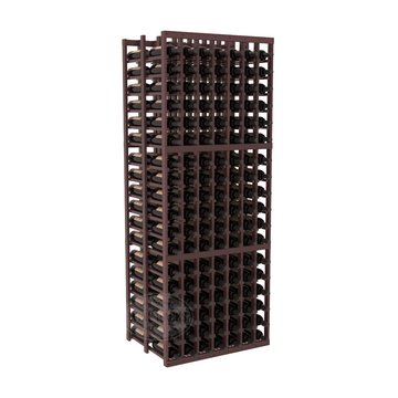 InstaCellar - 7 Column Double Deep Rack in Premium Redwood Walnut stained with WineSafe™ Satin Sealant
