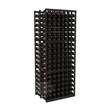InstaCellar - 7 Column Double Deep Rack in Premium Redwood Black stained without WineSafe™ Satin Sealant