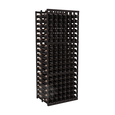 InstaCellar - 7 Column Double Deep Rack in Premium Redwood Black stained without WineSafe™ Satin Sealant