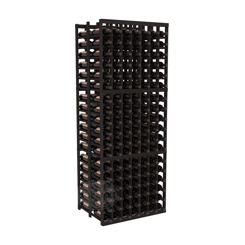 InstaCellar - 7 Column Double Deep Rack in Premium Redwood Black stained without WineSafe™ Satin Sealant