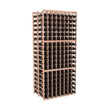 InstaCellar - 8 Column Double Deep Rack in Knotty Alder Unstained without WineSafe™ Satin Sealant