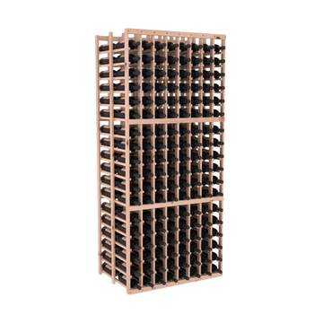 InstaCellar - 8 Column Double Deep Rack in Knotty Alder Unstained with WineSafe™ Satin Sealant