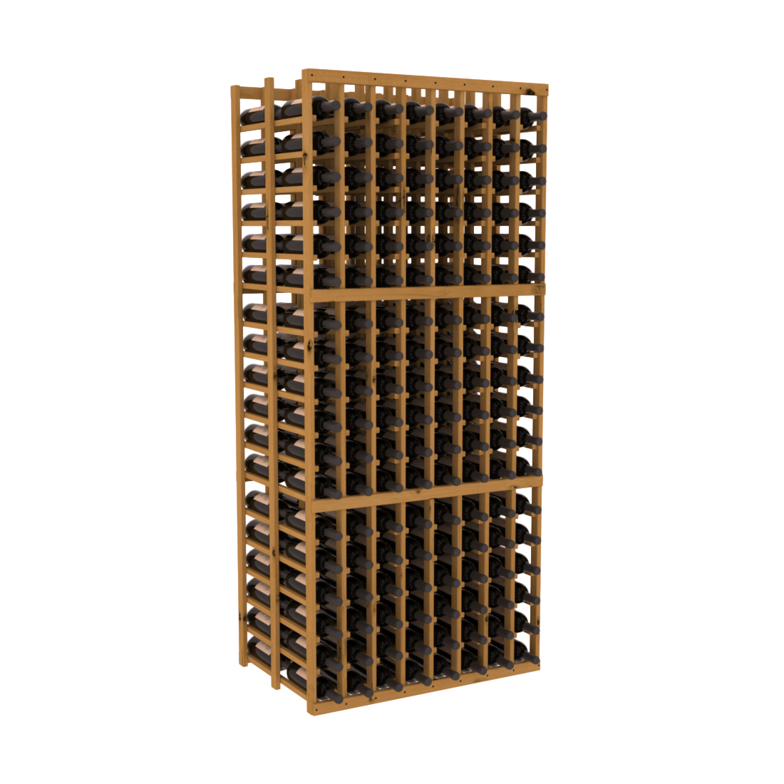 InstaCellar - 8 Column Double Deep Rack in Knotty Alder Oak stained without WineSafe™ Satin Sealant