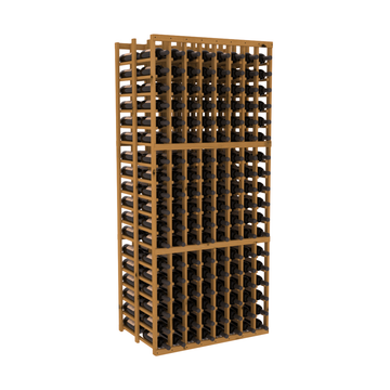 InstaCellar - 8 Column Double Deep Rack in Knotty Alder Oak stained without WineSafe™ Satin Sealant