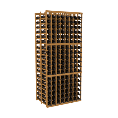 InstaCellar - 8 Column Double Deep Rack in Knotty Alder Oak stained without WineSafe™ Satin Sealant