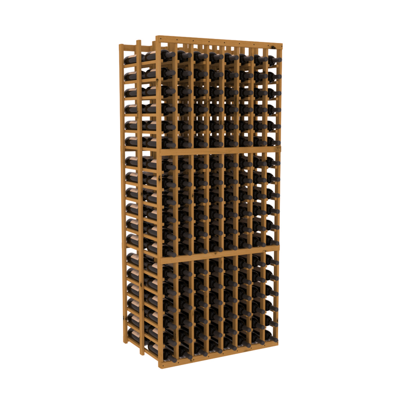InstaCellar - 8 Column Double Deep Rack in Knotty Alder Oak stained without WineSafe™ Satin Sealant