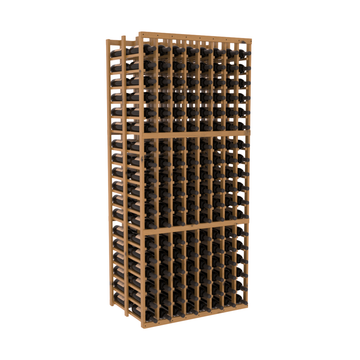 InstaCellar - 8 Column Double Deep Rack in Knotty Alder Oak stained with WineSafe™ Satin Sealant
