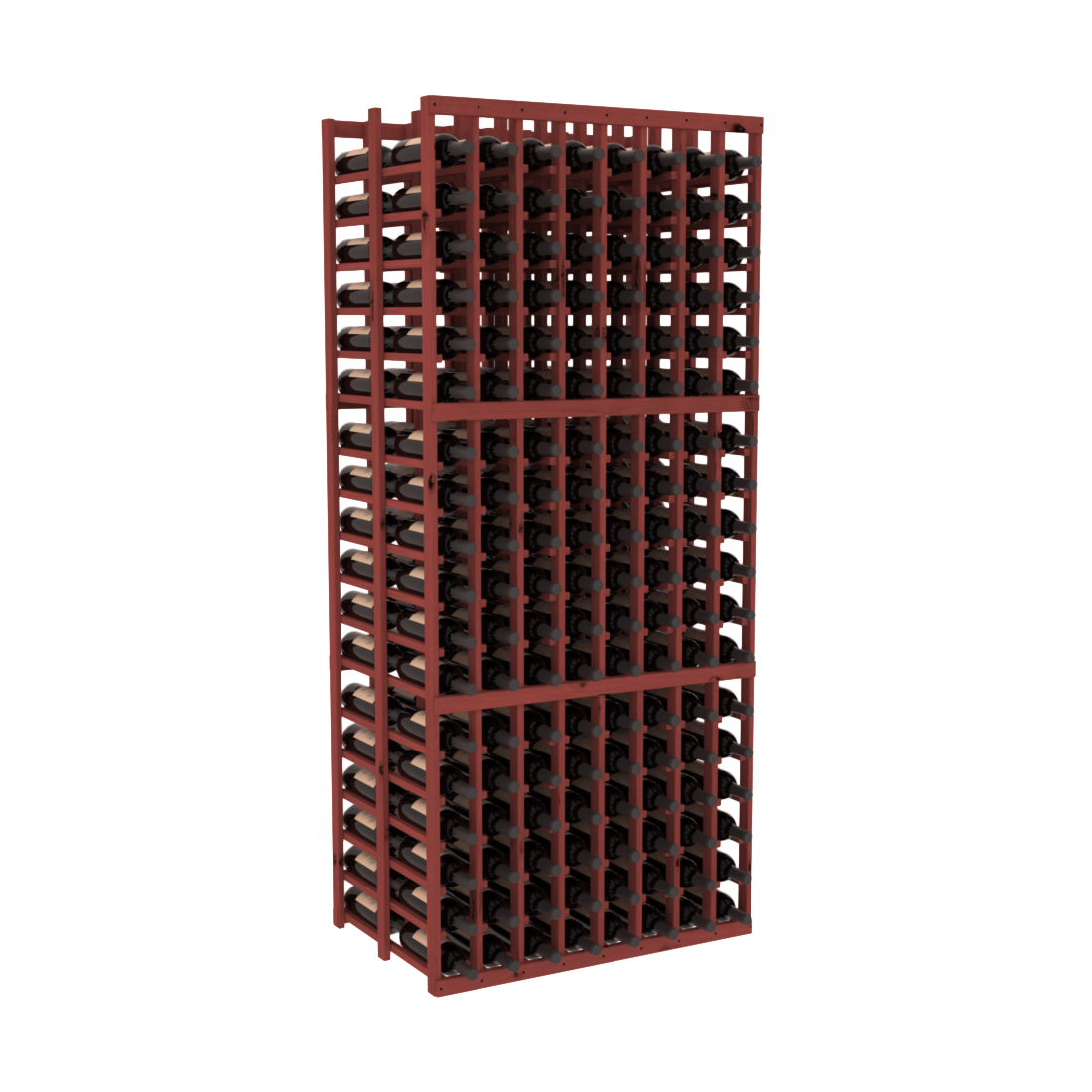 InstaCellar - 8 Column Double Deep Rack in Knotty Alder Cherry stained without WineSafe™ Satin Sealant