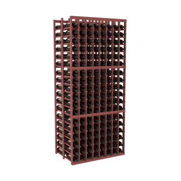 InstaCellar - 8 Column Double Deep Rack in Knotty Alder Cherry stained with WineSafe™ Satin Sealant