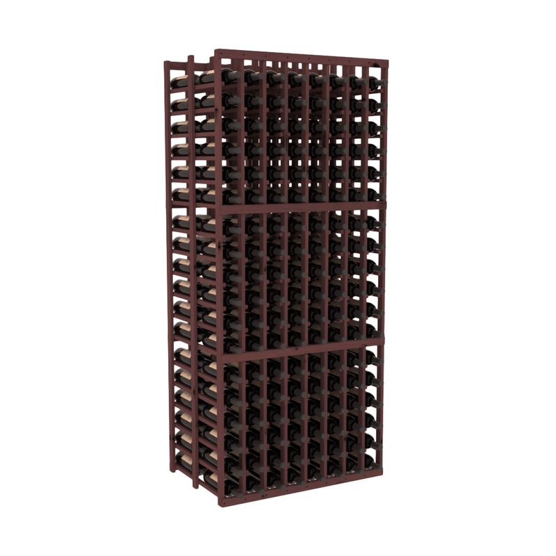 InstaCellar - 8 Column Double Deep Rack in Knotty Alder Walnut stained without WineSafe™ Satin Sealant