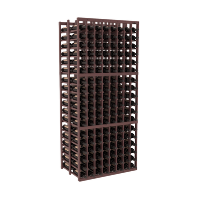 InstaCellar - 8 Column Double Deep Rack in Knotty Alder Walnut stained with WineSafe™ Satin Sealant