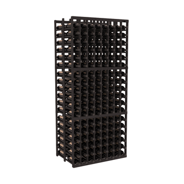 InstaCellar - 8 Column Double Deep Rack in Knotty Alder Black stained without WineSafe™ Satin Sealant