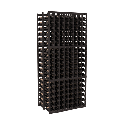 InstaCellar - 8 Column Double Deep Rack in Knotty Alder Black stained without WineSafe™ Satin Sealant