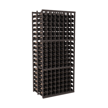 InstaCellar - 8 Column Double Deep Rack in Knotty Alder Black stained with WineSafe™ Satin Sealant