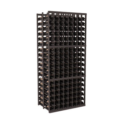 InstaCellar - 8 Column Double Deep Rack in Knotty Alder Black stained with WineSafe™ Satin Sealant