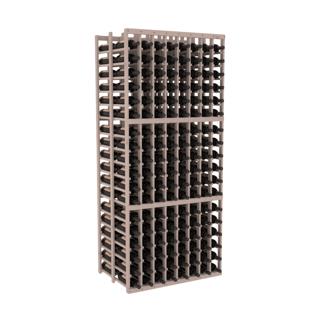 InstaCellar - 8 Column Double Deep Rack in Knotty Alder Greywash stained without WineSafe™ Satin Sealant