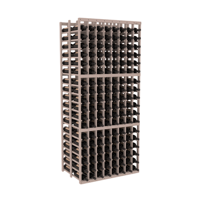 InstaCellar - 8 Column Double Deep Rack in Knotty Alder Greywash stained without WineSafe™ Satin Sealant