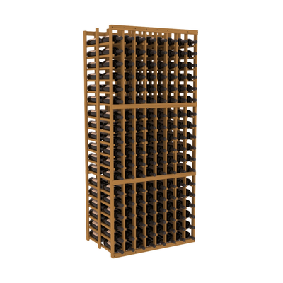 InstaCellar - 8 Column Double Deep Rack in Grand Mahogany Oak stained without WineSafe™ Satin Sealant