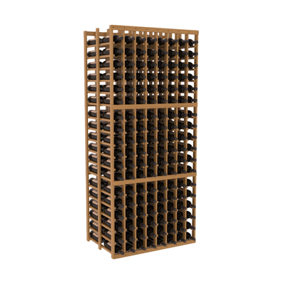 InstaCellar - 8 Column Double Deep Rack in Grand Mahogany Oak stained with WineSafe™ Satin Sealant
