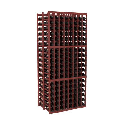 InstaCellar - 8 Column Double Deep Rack in Grand Mahogany Cherry stained without WineSafe™ Satin Sealant