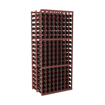 InstaCellar - 8 Column Double Deep Rack in Grand Mahogany Cherry stained with WineSafe™ Satin Sealant