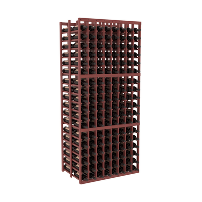 InstaCellar - 8 Column Double Deep Rack in Grand Mahogany Cherry stained with WineSafe™ Satin Sealant