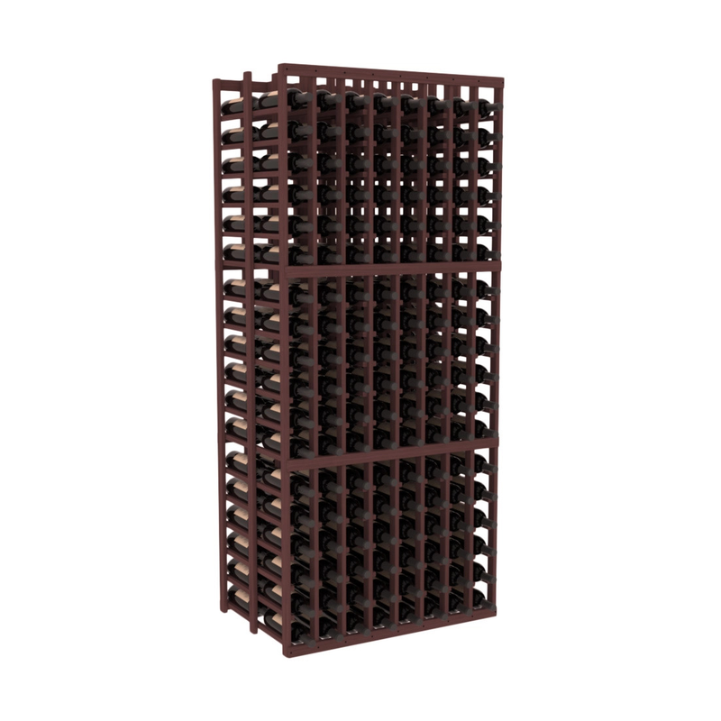 InstaCellar - 8 Column Double Deep Rack in Grand Mahogany Walnut stained without WineSafe™ Satin Sealant
