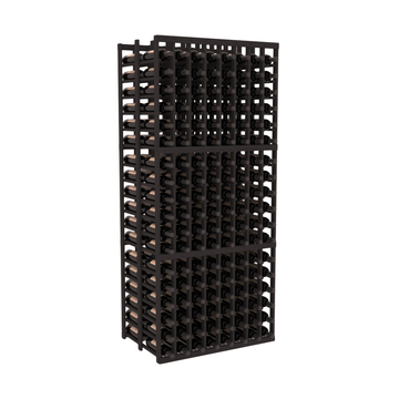 InstaCellar - 8 Column Double Deep Rack in Grand Mahogany Black stained without WineSafe™ Satin Sealant