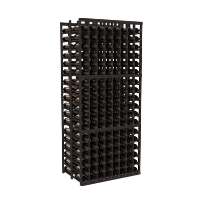 InstaCellar - 8 Column Double Deep Rack in Grand Mahogany Black stained without WineSafe™ Satin Sealant